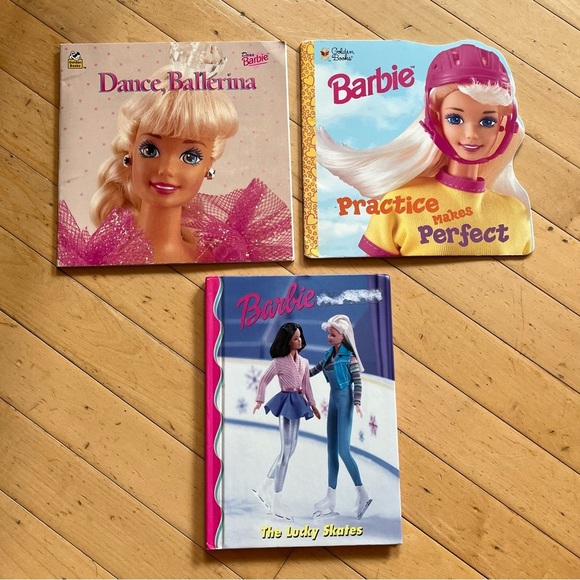 Barbie Other - Vintage Barbie Paperback Little Golden Books 1990’s + The Lucky Skates HC